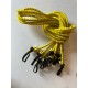 Bobine élastique JAUNE + points noir ø 12mm haute performance DOUBLE GAINE